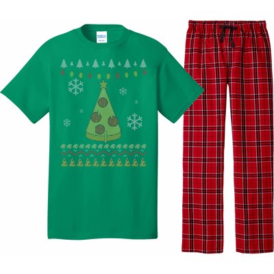 Pizza Christmas Tree Ugly Pajama Set