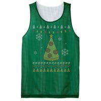 Pizza Christmas Tree Ugly Mesh Reversible Basketball Jersey Tank