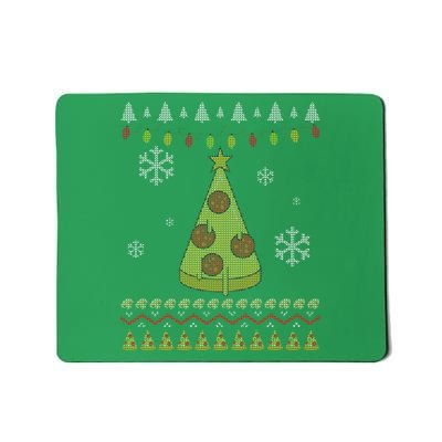 Pizza Christmas Tree Ugly Mousepad