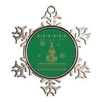 Pizza Christmas Tree Ugly Metallic Star Ornament