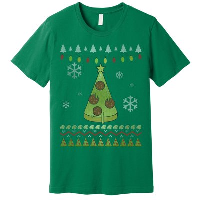 Pizza Christmas Tree Ugly Premium T-Shirt
