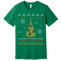 Pizza Christmas Tree Ugly Premium T-Shirt