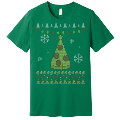 Pizza Christmas Tree Ugly Premium T-Shirt