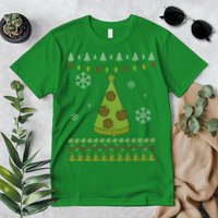Pizza Christmas Tree Ugly Premium T-Shirt