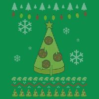 Pizza Christmas Tree Ugly Premium T-Shirt