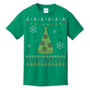 Pizza Christmas Tree Ugly Kids T-Shirt