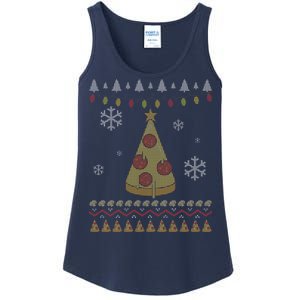 Pizza Christmas Tree Ugly Ladies Essential Tank