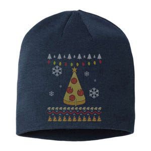 Pizza Christmas Tree Ugly Sustainable Beanie