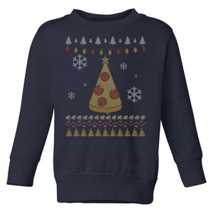 Pizza Christmas Tree Ugly Toddler Sweatshirt