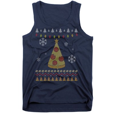 Pizza Christmas Tree Ugly Tank Top