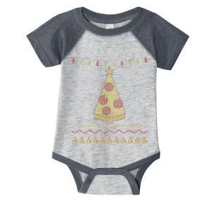 Pizza Christmas Tree Ugly Infant Baby Jersey Bodysuit