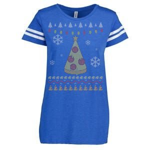 Pizza Christmas Tree Ugly Enza Ladies Jersey Football T-Shirt