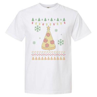 Pizza Christmas Tree Ugly Garment-Dyed Heavyweight T-Shirt