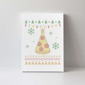 Pizza Christmas Tree Ugly Canvas