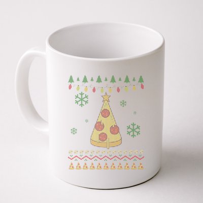 Pizza Christmas Tree Ugly Coffee Mug