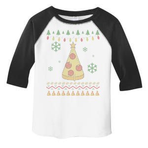 Pizza Christmas Tree Ugly Toddler Fine Jersey T-Shirt