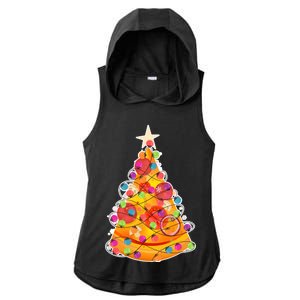 Pizza Crustmas Tree Ladies PosiCharge Tri-Blend Wicking Draft Hoodie Tank