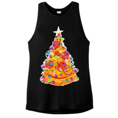 Pizza Crustmas Tree Ladies PosiCharge Tri-Blend Wicking Tank