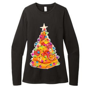 Pizza Crustmas Tree Womens CVC Long Sleeve Shirt