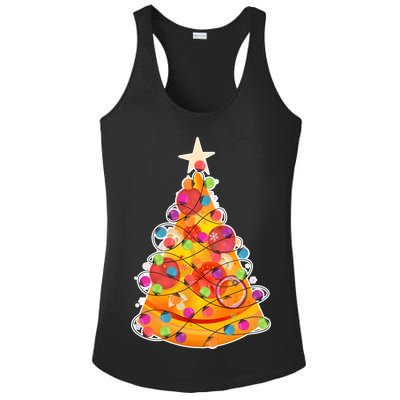 Pizza Crustmas Tree Ladies PosiCharge Competitor Racerback Tank