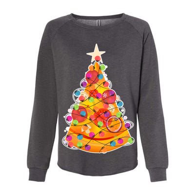 Pizza Crustmas Tree Womens California Wash Sweatshirt