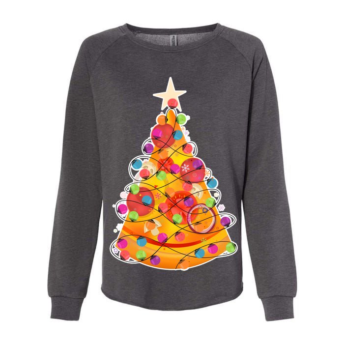 Pizza Crustmas Tree Womens California Wash Sweatshirt