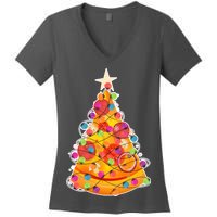 Pizza Crustmas Tree Women's V-Neck T-Shirt