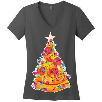 Pizza Crustmas Tree Women's V-Neck T-Shirt