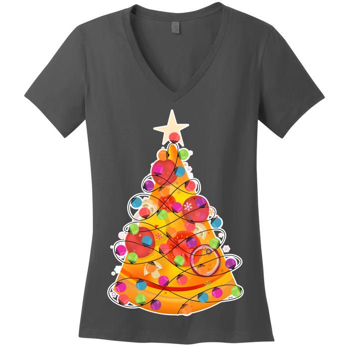 Pizza Crustmas Tree Women's V-Neck T-Shirt