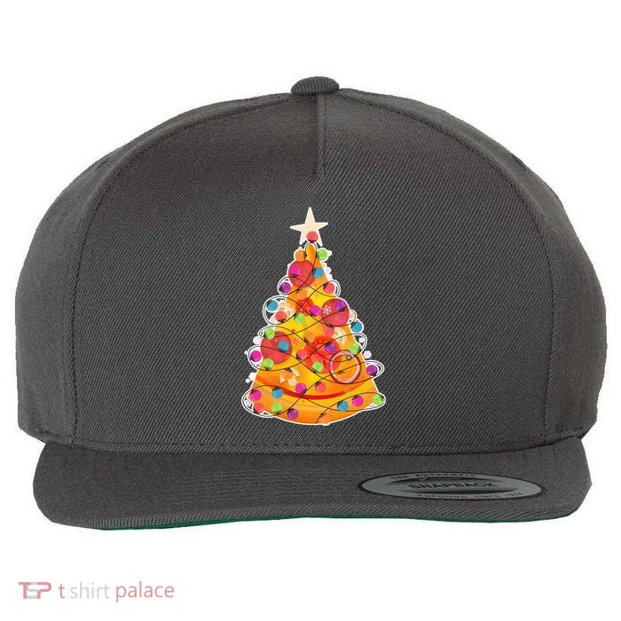 Pizza Crustmas Tree Wool Snapback Cap