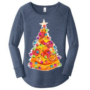 Pizza Crustmas Tree Women's Perfect Tri Tunic Long Sleeve Shirt