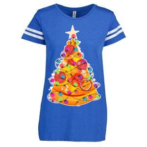 Pizza Crustmas Tree Enza Ladies Jersey Football T-Shirt