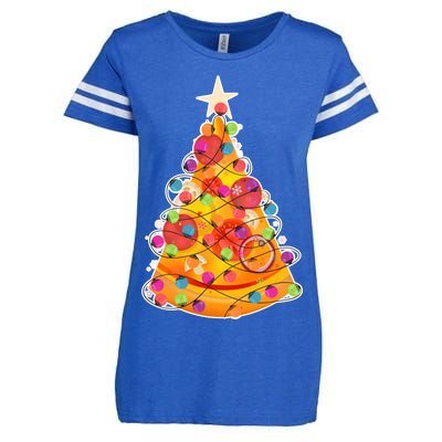 Pizza Crustmas Tree Enza Ladies Jersey Football T-Shirt