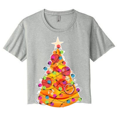 Pizza Crustmas Tree Women's Crop Top Tee