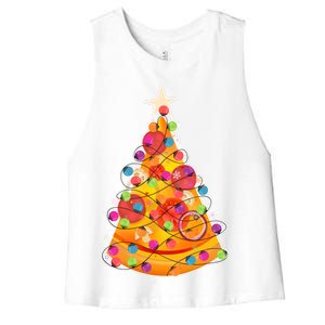 Pizza Crustmas Tree Women's Racerback Cropped Tank