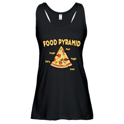 Pizza Food Pyramid Ladies Essential Flowy Tank
