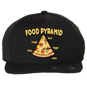 Pizza Food Pyramid Wool Snapback Cap