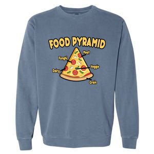 Pizza Food Pyramid Garment-Dyed Sweatshirt