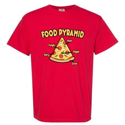 Pizza Food Pyramid Garment-Dyed Heavyweight T-Shirt