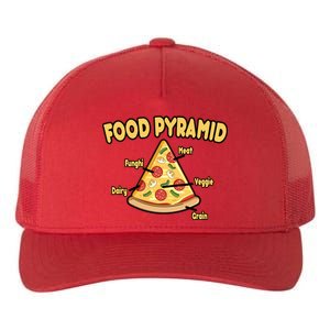 Pizza Food Pyramid Yupoong Adult 5-Panel Trucker Hat