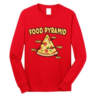 Pizza Food Pyramid Long Sleeve Shirt