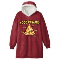 Pizza Food Pyramid Hooded Wearable Blanket