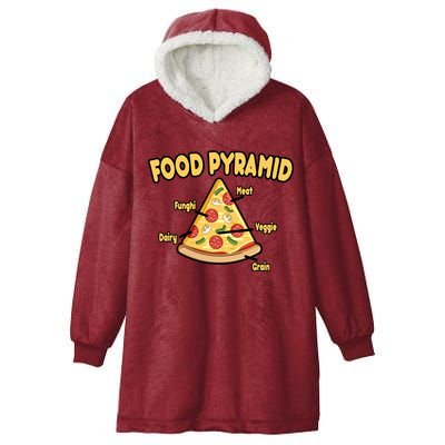 Pizza Food Pyramid Hooded Wearable Blanket