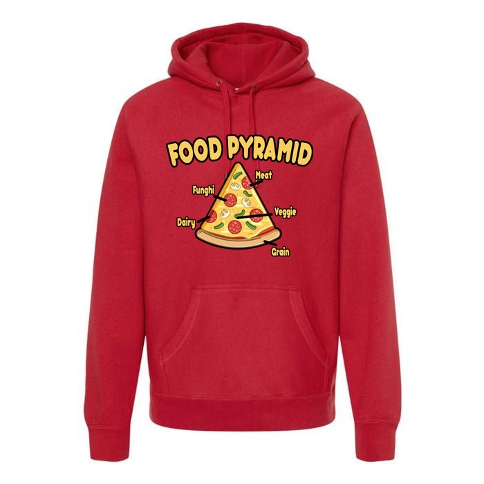 Pizza Food Pyramid Premium Hoodie