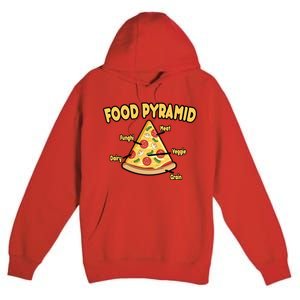 Pizza Food Pyramid Premium Pullover Hoodie