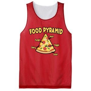 Pizza Food Pyramid Mesh Reversible Basketball Jersey Tank