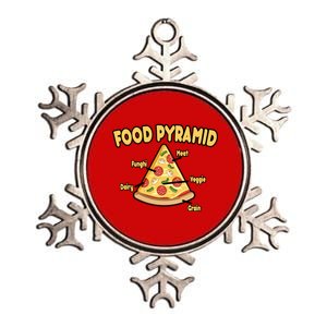 Pizza Food Pyramid Metallic Star Ornament