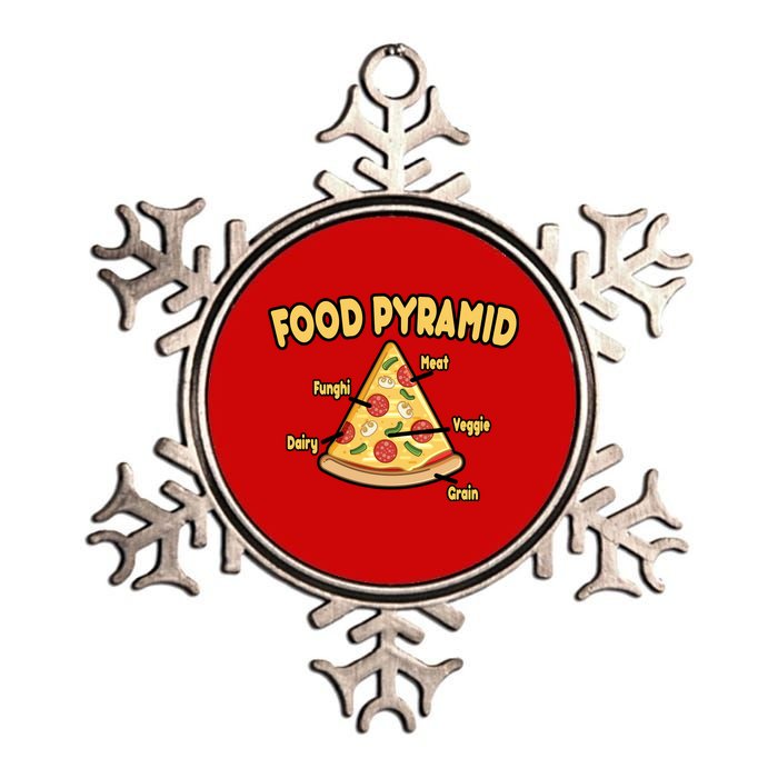 Pizza Food Pyramid Metallic Star Ornament