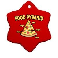 Pizza Food Pyramid Ceramic Star Ornament