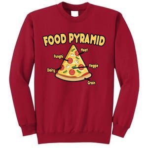 Pizza Food Pyramid Tall Sweatshirt